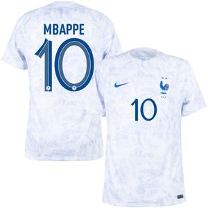 Frankrijk Shirt Uit 2022-2023 + Mbappe 10
