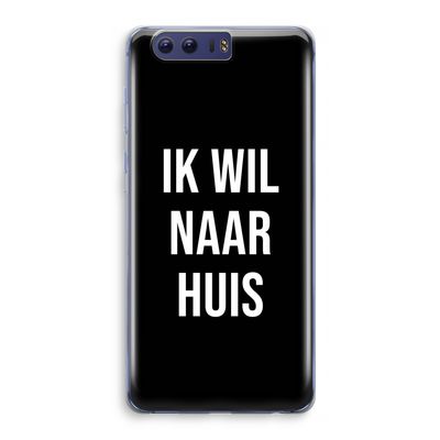 Ik wil naar huis - Zwart: Honor 9 Transparant Hoesje