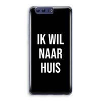 Ik wil naar huis - Zwart: Honor 9 Transparant Hoesje