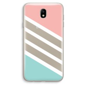 Strepen pastel: Samsung Galaxy J7 (2017) Transparant Hoesje