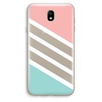 Strepen pastel: Samsung Galaxy J7 (2017) Transparant Hoesje