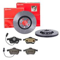 Remmenset, remschijf BREMBO, Remschijftype: Binnen geventileerd, Inbouwplaats: Vooras, u.a. für Audi, VW, Skoda, Seat