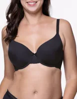 Beugel BH Adele - T-shirt BH met vulling - Gevulde bh met gladde cups - Wit - Zwart