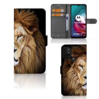 Motorola Moto G10 | G20 | G30 | Telefoonhoesje | Met pasjeshouder | Leeuw