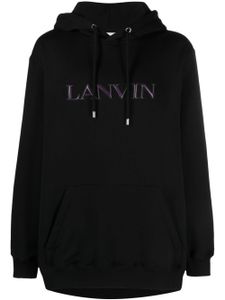 Lanvin hoodie en coton à logo appliqué - Noir