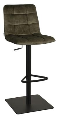 LABEL51 Draaibare Barkruk 'Juul' Velvet, kleur Hunter (zithoogte 55-81cm)