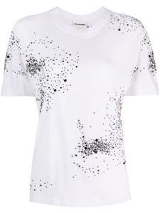 DES PHEMMES t-shirt en coton à ornements en cristal - Blanc