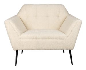Dutchbone Fauteuil 'Kate' Bouclé, kleur Beige