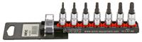 Bitdopset 1/4", TS 5-kant 7-dlg. op rail 100701
