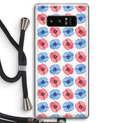 Klaproosjes: Samsung Galaxy Note 8 Transparant Hoesje met koord