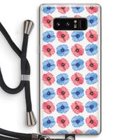 Klaproosjes: Samsung Galaxy Note 8 Transparant Hoesje met koord
