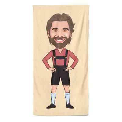 Cartoon Handdoek Tiroler Man - Pillow Buddies