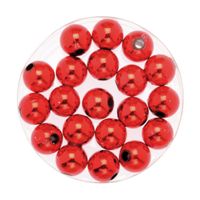 120x stuks sieraden maken glans deco kralen in het rood van 10 mm