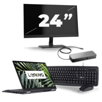 Lenovo ThinkPad X13 Yoga G1 - Intel Core i5-10e Generatie - 13 inch - 16GB RAM - 256GB SSD - Windows 11 Home + 1x 24 inch Monitor