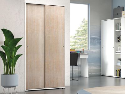 Kast NELSON 2 deuren wit/eik zonder spiegel Kast NELSON 2 deuren wit/eik zonder spiegel