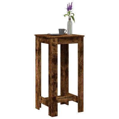 Bartafel 51x50x103,5 cm bewerkt hout gerookt eikenkleur