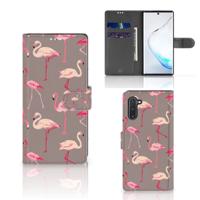 Samsung Galaxy Note 10 | Telefoonhoesje | Met pasjeshouder | Flamingo