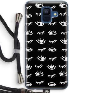 Eye pattern #3: Samsung Galaxy A6 (2018) Transparant Hoesje met koord