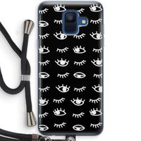 Eye pattern #3: Samsung Galaxy A6 (2018) Transparant Hoesje met koord