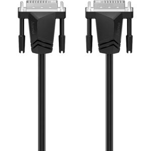 Hama 00200706 DVI-kabel DVI Aansluitkabel DVI-I 24+5-polige stekker, DVI-I 24+5-polige stekker 1.50 m Zwart