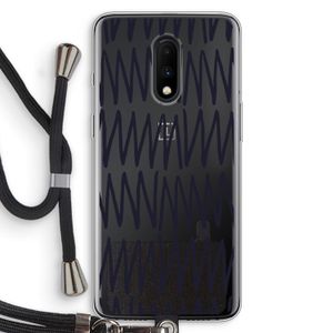 Marrakech Zigzag: OnePlus 7 Transparant Hoesje met koord