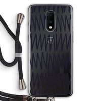 Marrakech Zigzag: OnePlus 7 Transparant Hoesje met koord