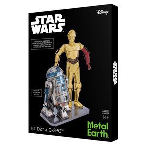 Metal Earth Star Wars Set C-3PO + R2D2 Metalen bouwpakket