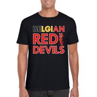 Zwart Belgium red devils supporter shirt heren