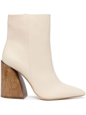 Cult Gaia bottines Christie à talon épais - Blanc