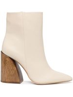 Cult Gaia bottines Christie à talon épais - Blanc