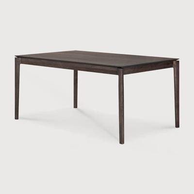 Ethnicraft Uitschuifbare Eettafel 'Bok' Gevernist Eikenhout, 140/220 x 90cm, kleur Bruin