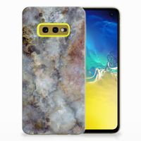 Samsung Galaxy S10e TPU Siliconen Hoesje Marmer Grijs