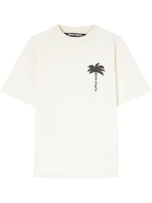 Palm Angels t-shirt en coton à imprimé palmier - Blanc