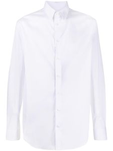 Giorgio Armani chemise longue à ourlet arrondi - Blanc