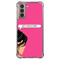 Samsung Galaxy S21 Plus Anti Shock Case Woman Don't Touch My Phone - thumbnail