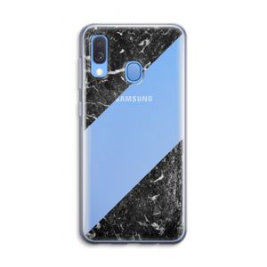 Zwart marmer: Samsung Galaxy A40 Transparant Hoesje