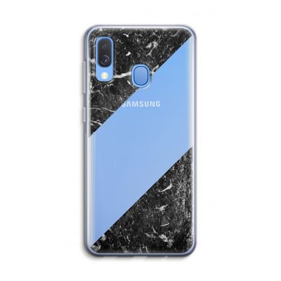 Zwart marmer: Samsung Galaxy A40 Transparant Hoesje