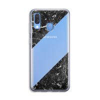 Zwart marmer: Samsung Galaxy A40 Transparant Hoesje