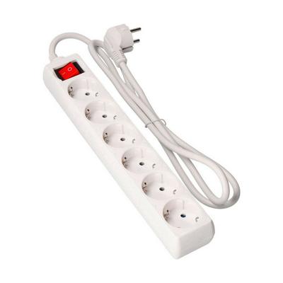 Stopcontactenstrip 6 Tomas met Interruptor EDM 41066 Schuko (5 m)