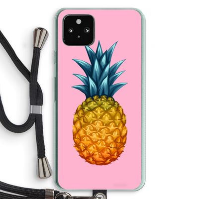 Grote ananas: Pixel 5a 5G Transparant Hoesje met koord
