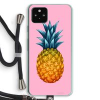 Grote ananas: Pixel 5a 5G Transparant Hoesje met koord