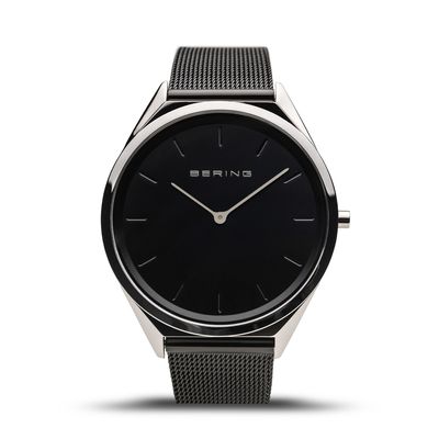 Bering 17039-102 Ultraslim Black 39mm Horloge