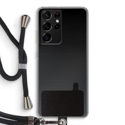 Musketon Halftone: Samsung Galaxy S21 Ultra Transparant Hoesje met koord