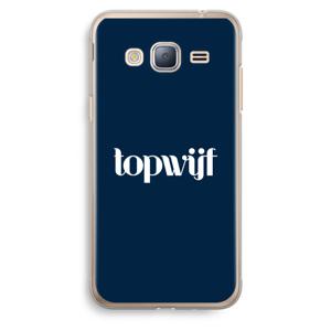 Topwijf Navy: Samsung Galaxy J3 (2016) Transparant Hoesje