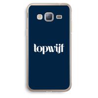 Topwijf Navy: Samsung Galaxy J3 (2016) Transparant Hoesje - thumbnail