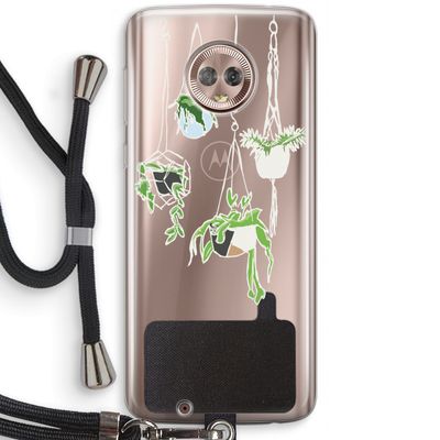 Hang In There: Motorola Moto G6 Transparant Hoesje met koord