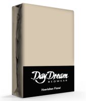 Flanellen Hoeslaken Taupe Day Dream-140 x 200 cm - thumbnail