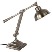 Landelijke Tafellamp Vitalo 44 cm 1 Lichts Antiek Zilver - thumbnail