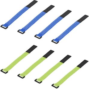 ProPlus kabelbinders klittenband 8 stuks blauw/groen