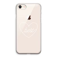 Best heart pastel: iPhone 8 Transparant Hoesje